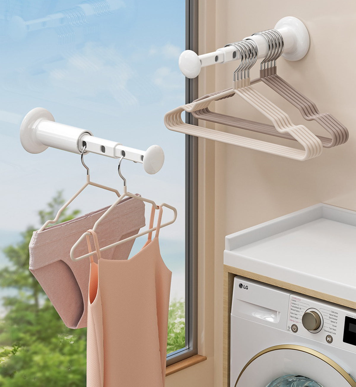 Adhesive Version Hanger Organizer Hanger Storage Rack