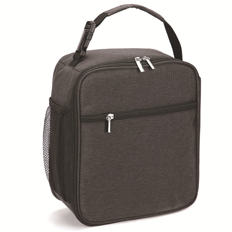 Large Capacity Oxford Lunch Tote With One Side Mesh Pocket