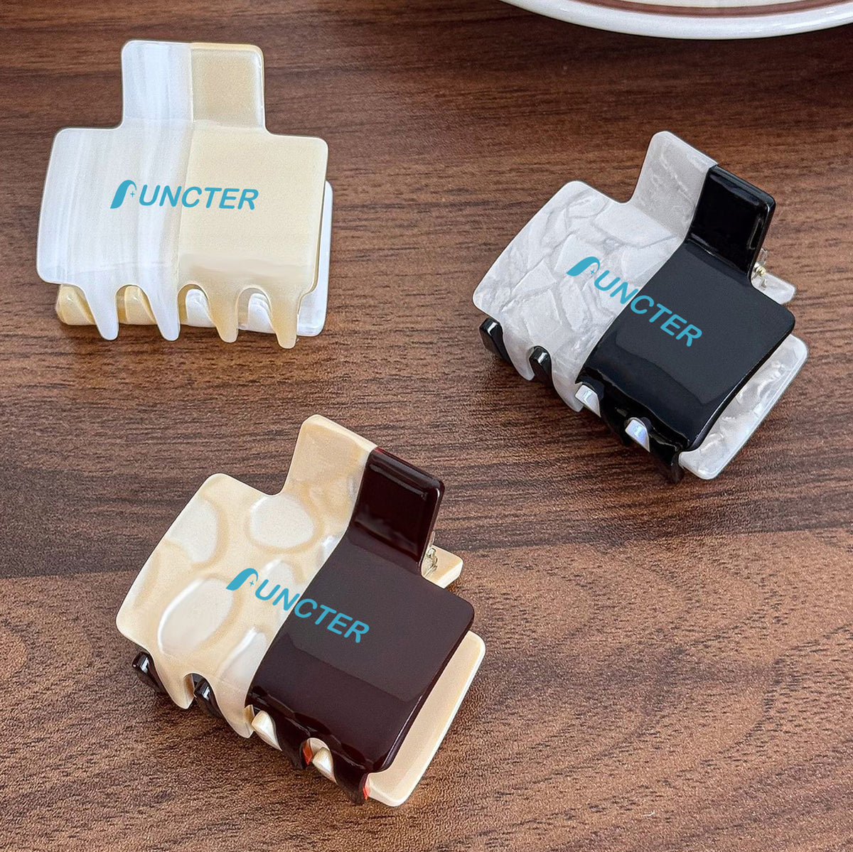 1.7" L Small Multi-Color Acetate Hair Clip Hair Claw