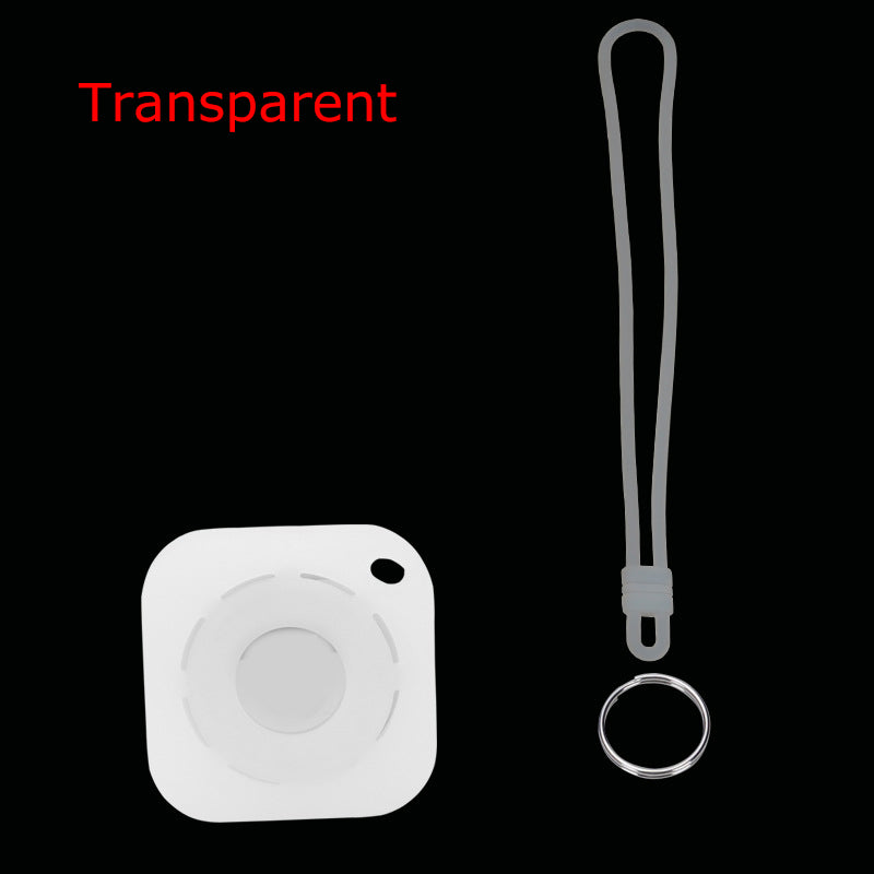 Square Silicone KeyTag Tracker Cover Access Card Sleeve Anti-Lost Protector Holder W/ Silicone Strap