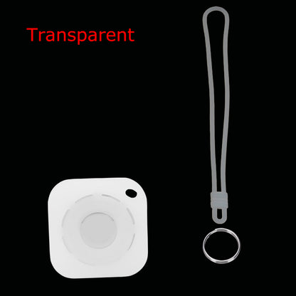 Square Silicone KeyTag Tracker Cover Access Card Sleeve Anti-Lost Protector Holder W/ Silicone Strap