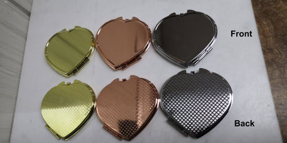 Heart Shape Compact Cosmetic Mirror Purse Mirror