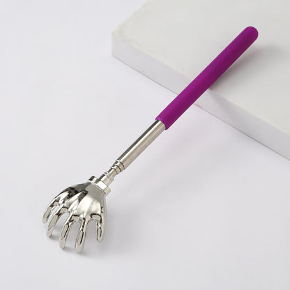 Telescoping Stainless Steel Back Scratcher W/ Soft Foam Handle for Itch Relief