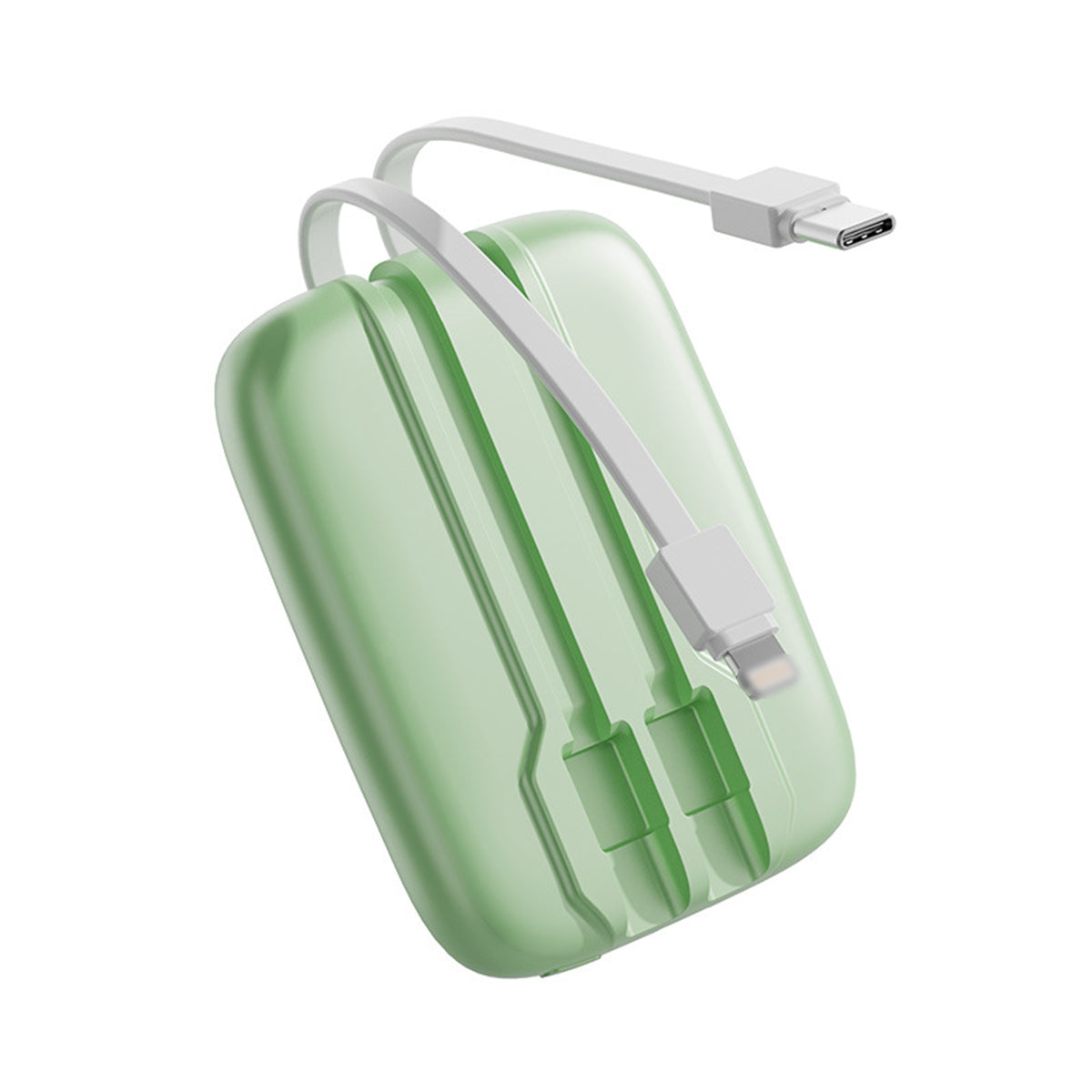 5000 mAh Thin Power Bank Card Shape Power Bank Built-in Two Charging Cables