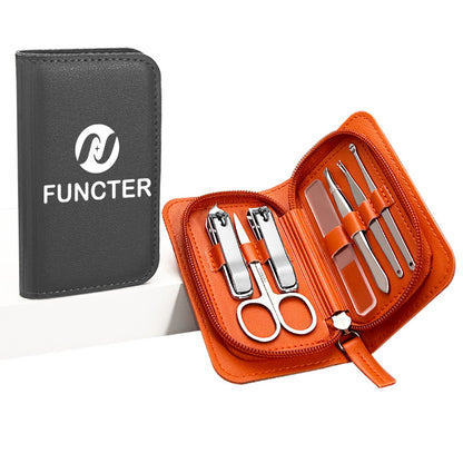 7-Piece Stainless Steel Manicure Set For Travel & Grooming