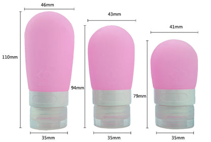 2OZ Travel Refillable Toiletry Bottles Set Travel Size Leak Proof Containers (4 Pcs Set)