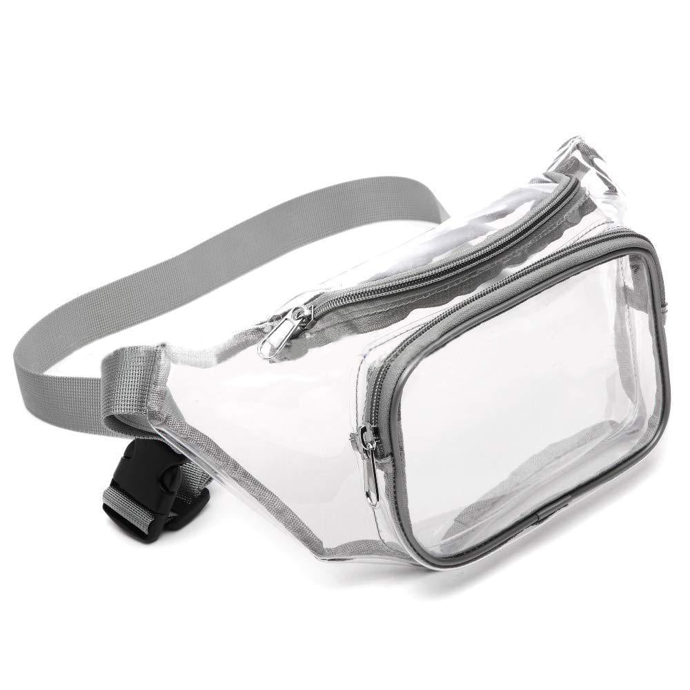 Transparent PVC Fanny Pack W/Two Zipper Pockets