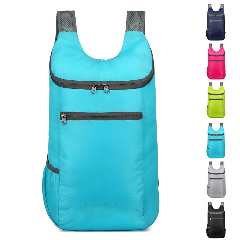 Lightweight Foldable Backpack | Water-Resistant Polyester Travel Daypack With U-Opening