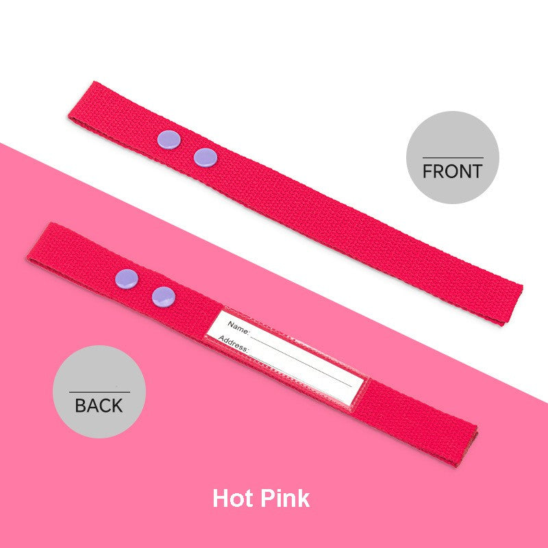 Cotton Luggage Strap Travel ID Tag Bag Claim Tag Airline Bag Tag with Back Info Card