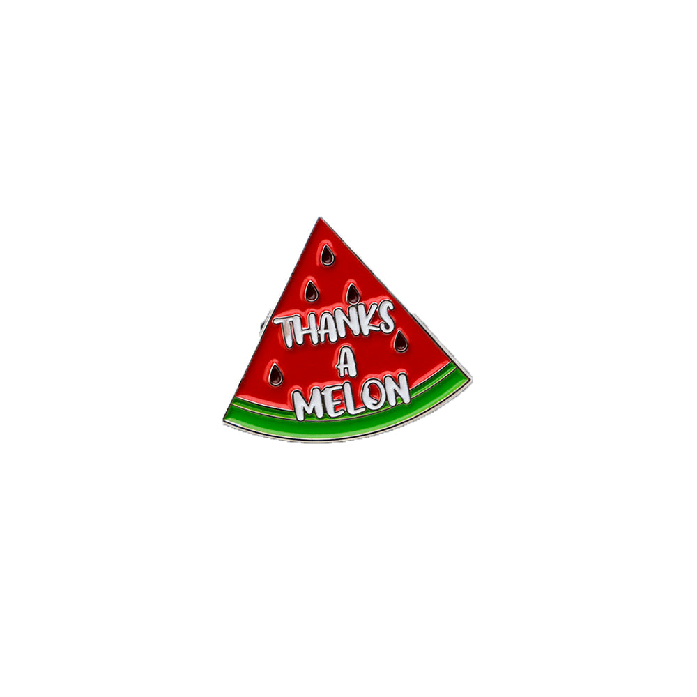 Custom Watermelon Shaped Cute Enamel Lapel Pins Brooch Pin Badge W/Butterfly Clutch Tie Tack