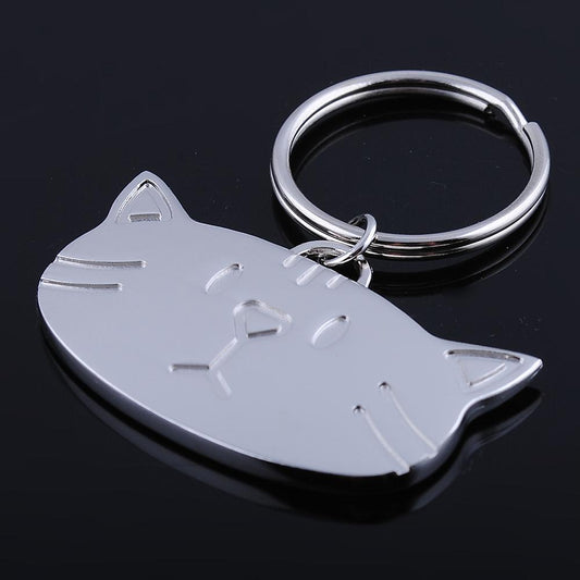 Customized Logo Metal Key Chains for Promotion Gifts Cat Head