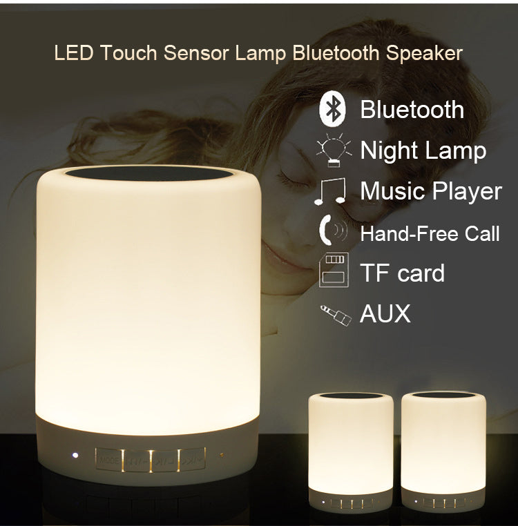 Colorful Touch Sensor Night Lamp Wireless Speaker