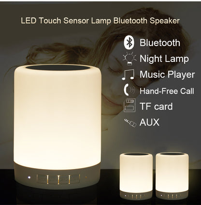 Colorful Touch Sensor Night Lamp Wireless Speaker