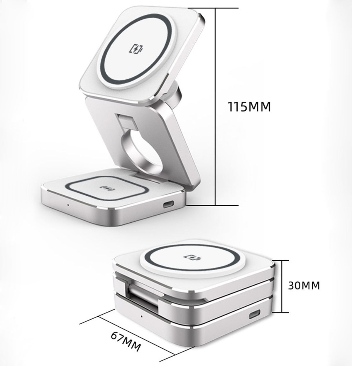 Magnetic Foldable 3" 1 Wireless Charging Station