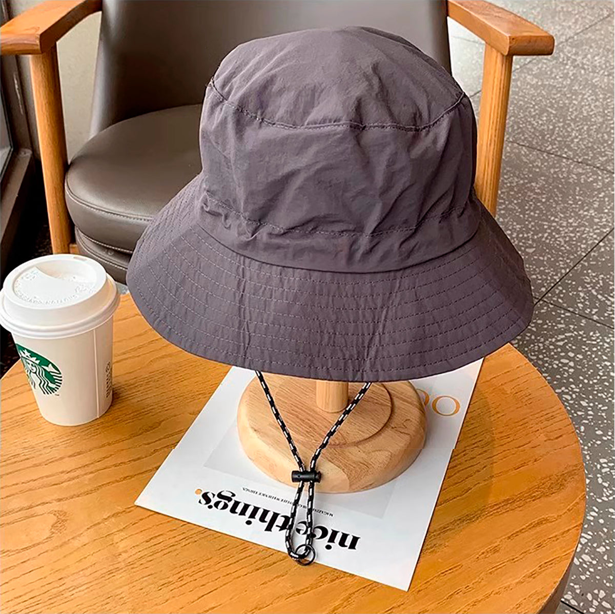Quick Dry Packable Bucket Hat Outdoor Water-Resistant Sun Hats with Hanging Hook