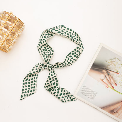 35" x 2" Full Custom Long Neckerchief Ribbon Scarf Hairband Handbag Wrap Scarf Neck Tie #1-Polka Dot