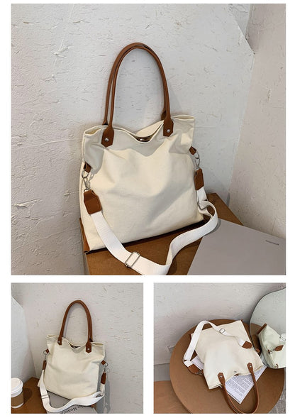 Canvas Grocery Shopping Tote Bag Single Shoulder Bag Cross body Bag