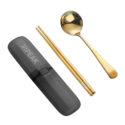 Travel Stainless Steel Chopsticks Spoon Cutlery Set