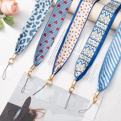 2" Full Custom Blue Satin Phone Lanyard Badge Lanyard Neck Strap w/Lanyard Pad Compatible #15
