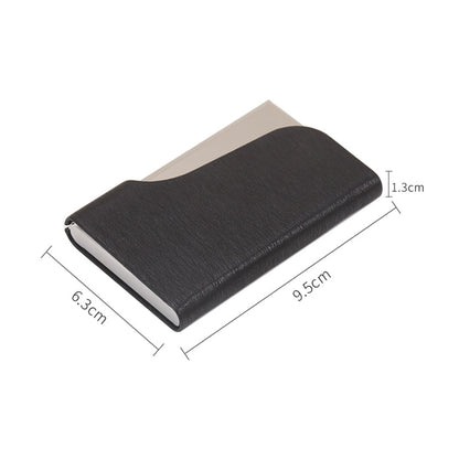 Women's Business Card Cases PU leather Business Card Holders Card Carrier with Magnetic Closure