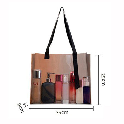 13.79 X11.43" Clear & Frosted PVC Tote Bag for Shopping