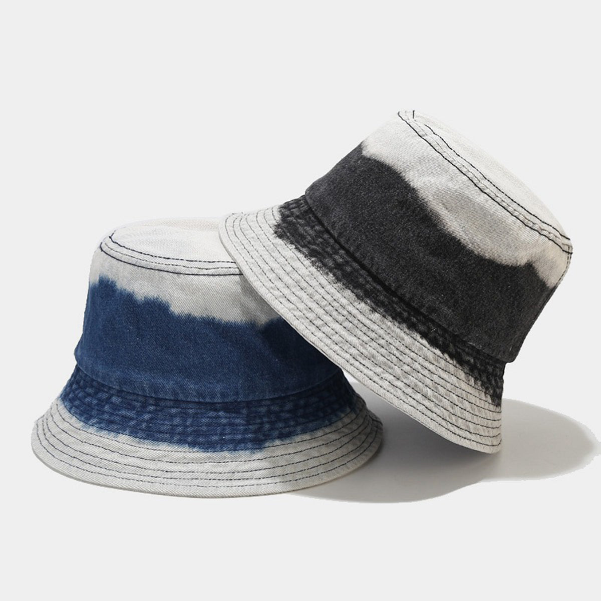 Fashion Unisex Gradient Color Denim Bucket Hat
