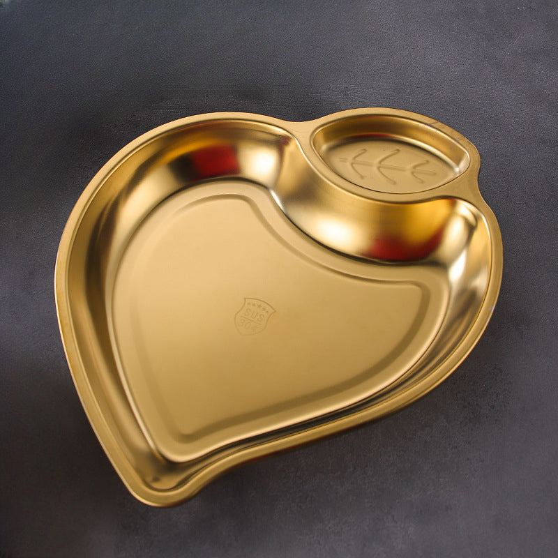 Stainless Steel Peach Heart Plate