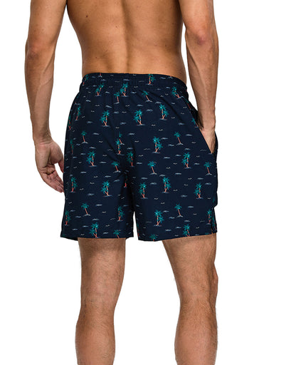 Mens Swim Trunks Beach Shorts Quick Dry with Zipper Pockets