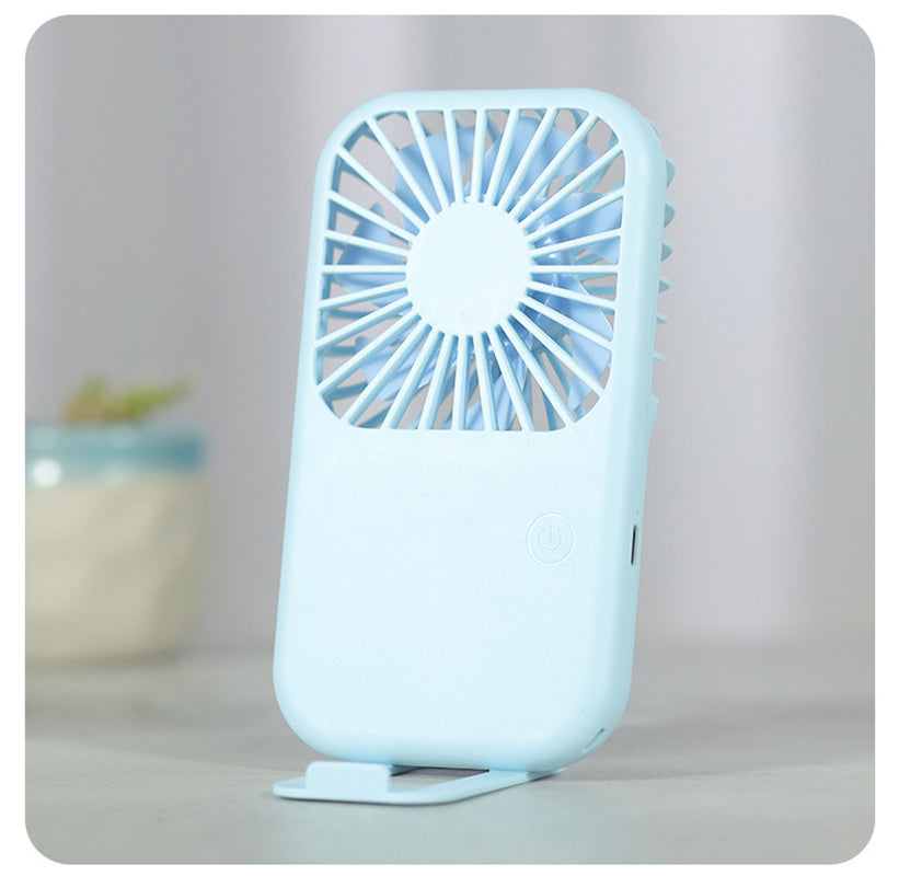 Mini Rechargeable Handheld Fan Phone Holder Adjustable Wind Speed Fan