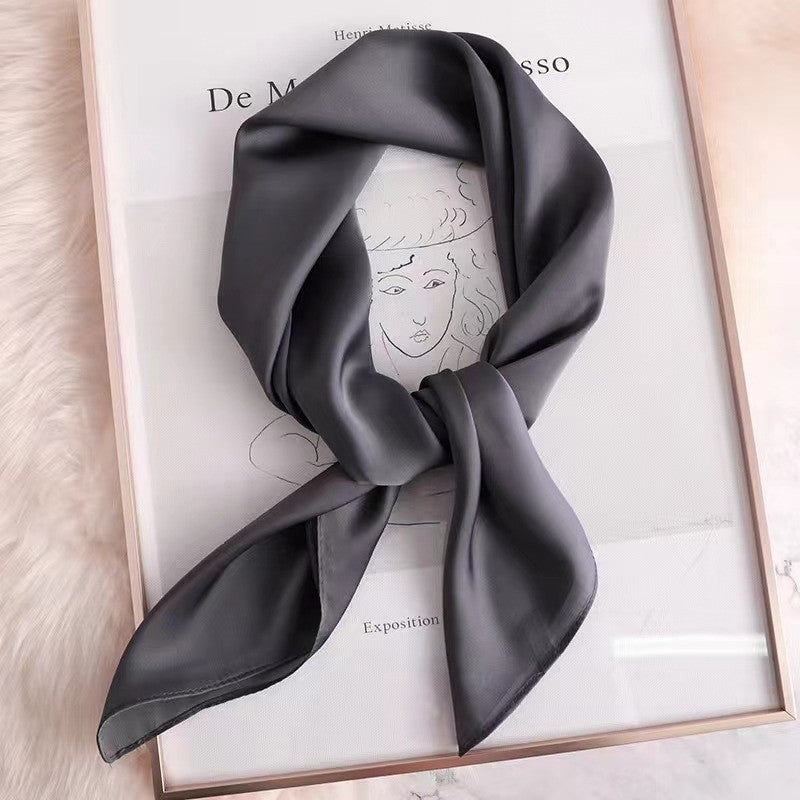 28" x 28" Dark Gray Neck Scarves Kerchief Neckerchief Handbags Wrap Scarf #72