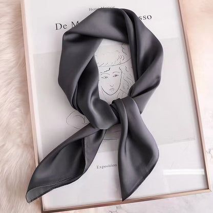 28" x 28" Dark Gray Neck Scarves Kerchief Neckerchief Handbags Wrap Scarf #72