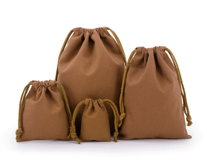 Custom Colorful 8 Oz Cotton Canvas Cloth Drawstring Bags Jewelry Wedding Candy Gift Bags