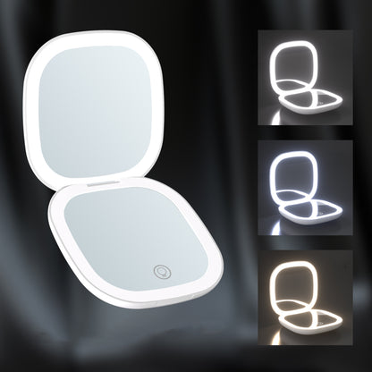 LED Lighted Travel Makeup Mirror 5x Magnification