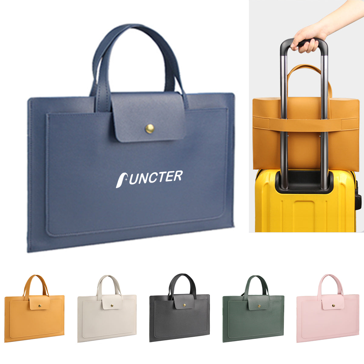 PU Leather 13" Laptop Bag Laptop Sleeve With Carrying Handle For Men And Women