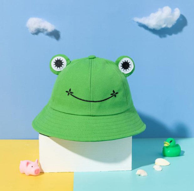 Frog Shape Khaki Bucket Hat /Sun Hat