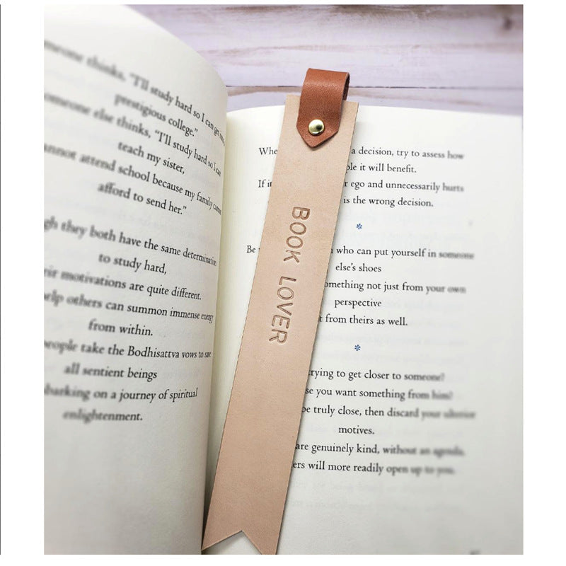PU Leather Bookmark Classic Stitched Bookmark Page Markers Reading Gifts