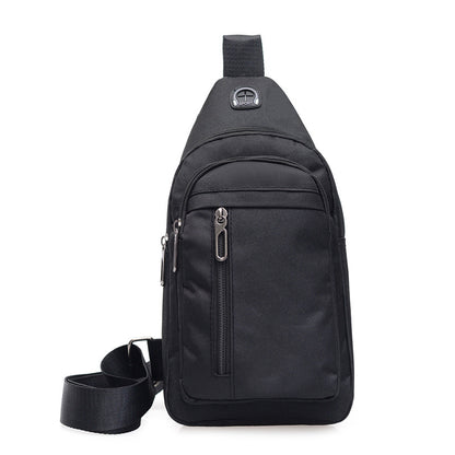 Sling Bag Chest Shoulder Backpack Travel Outdoors CrossBody Bags W/Earphone Hole