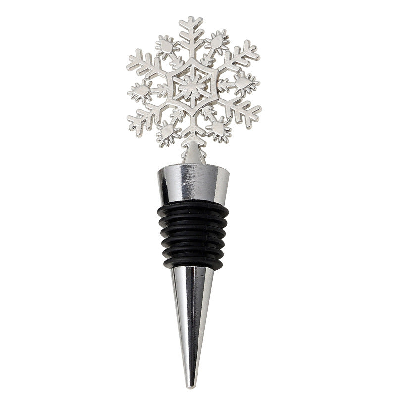 Reusable Metal Snow flake Wine Stopper Bottle Stopper