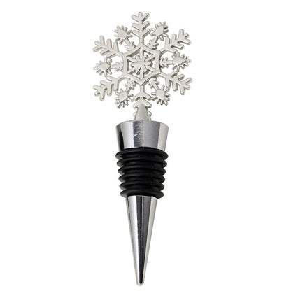 Reusable Metal Snow flake Wine Stopper Bottle Stopper