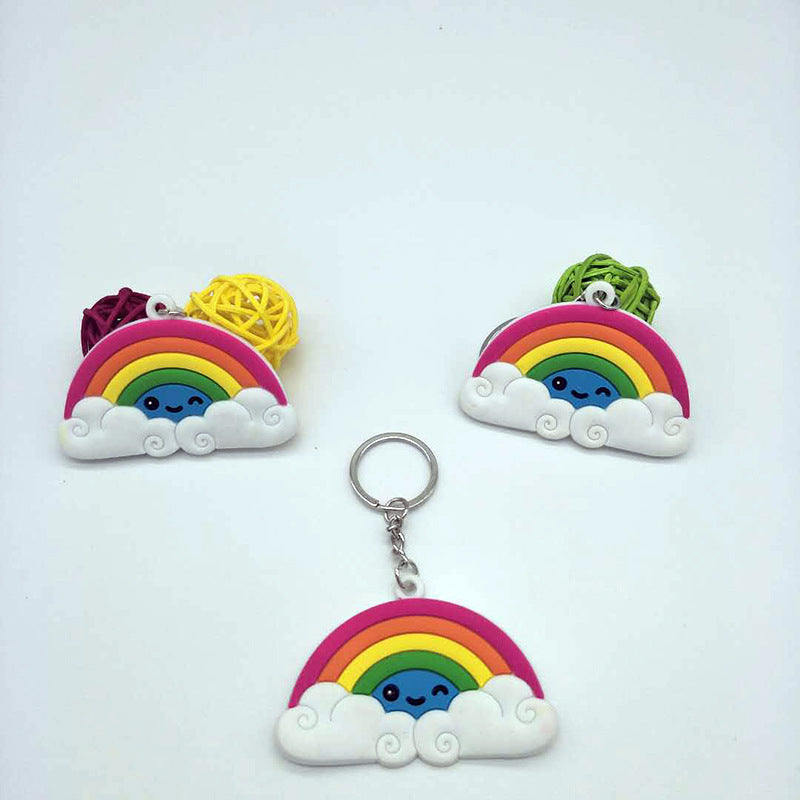 Custom 3D Raised Shaped Soft Touch PVC Keychain - Two Sides Printing