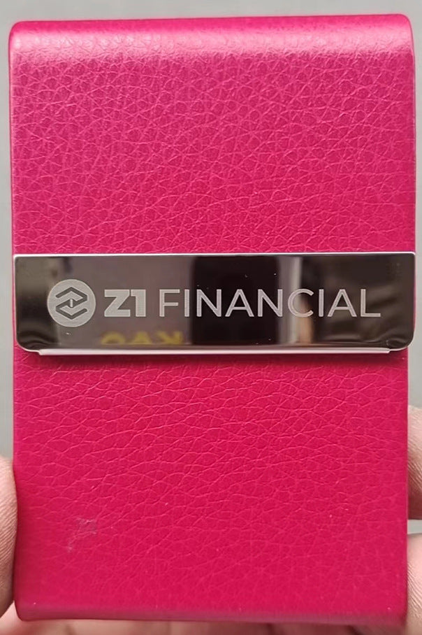 Business Card Cases PU Leather Name Card Holders Stainless Steel Multi Card Holders for Men Women