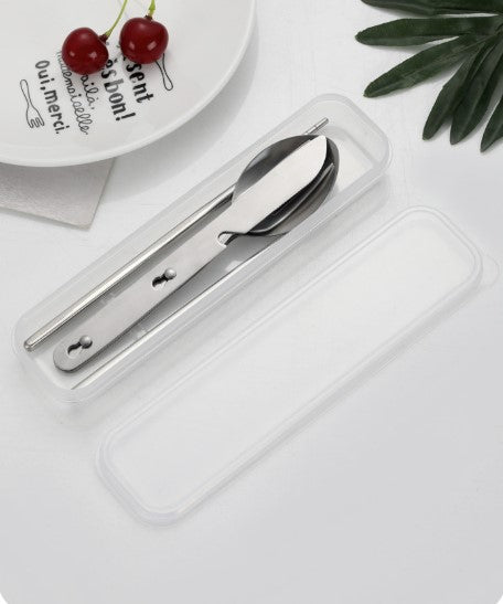 3-Piece 304 Stainless Steel Flatware Tableware Set W/PE Box