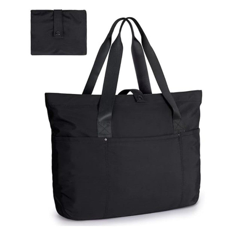 Outdoor Zipper Foldable Bag Multi-Pocket Folding Tote Bag Beach Bag Reusable Shopping Bag