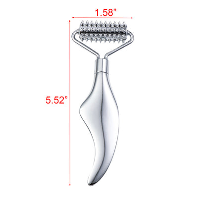 Metal Gua Sha Facial Tools Ridged Roller