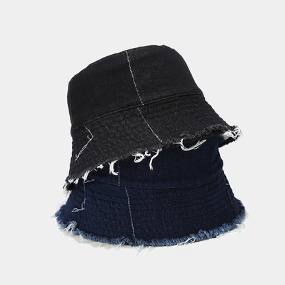 Unisex Patched Denim Jean Bucket Hat