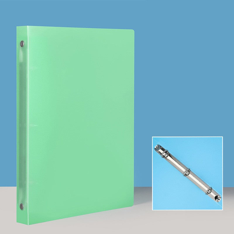 A4 Plastic 3-Ring Binder Document Organizer Folder Rounded Rings Binder