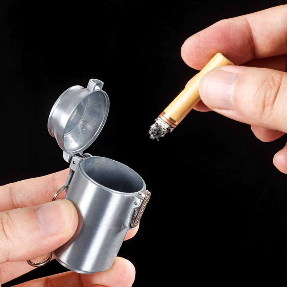 Zinc Alloy Pull-Tab Can Ashtray Keychain
