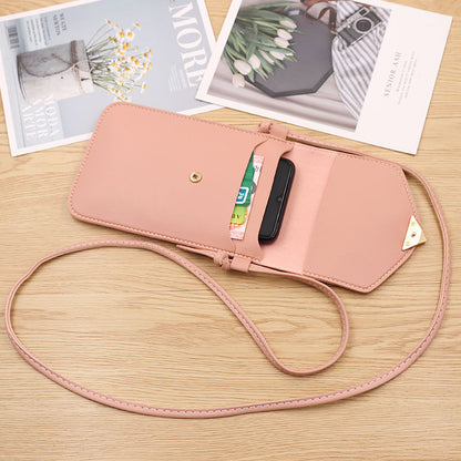 Touch Screen PU Leather Purse Bag Small Crossbody Bag Mini Messenger Bag Single Shoulder Handbag