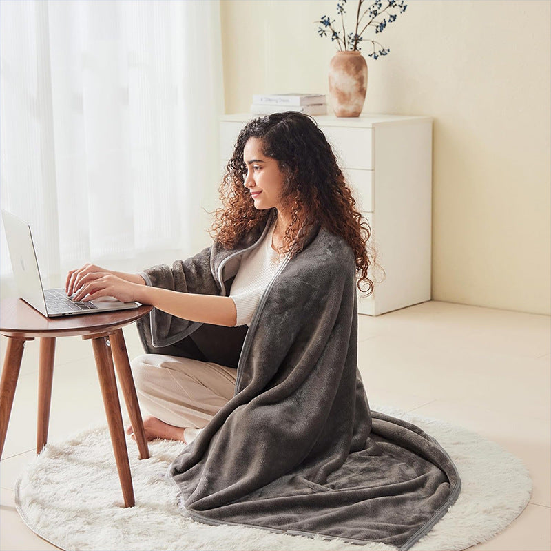 2-in-1 Foldable Wrap-Style Throw Blanket Cushion