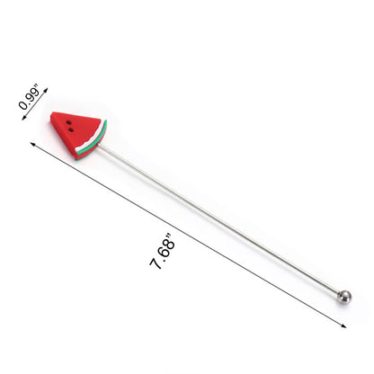 7.68 L Stainless Steel Watermelon Top Beverage Stirrers Coffee Stick